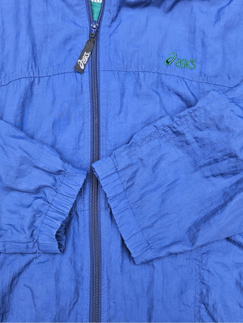 VINTAGE Asics Zip-Up Windbreaker Jacket - Picture 8 of 16